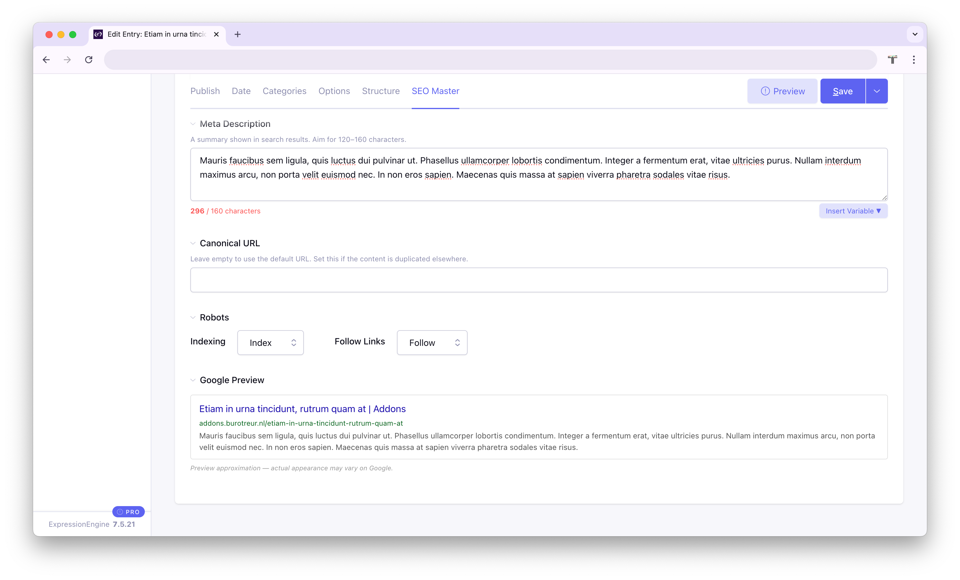 Live Google Search preview updating as you type